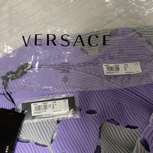 Purple/grey wool from VERSACE - Picture 6 of 6